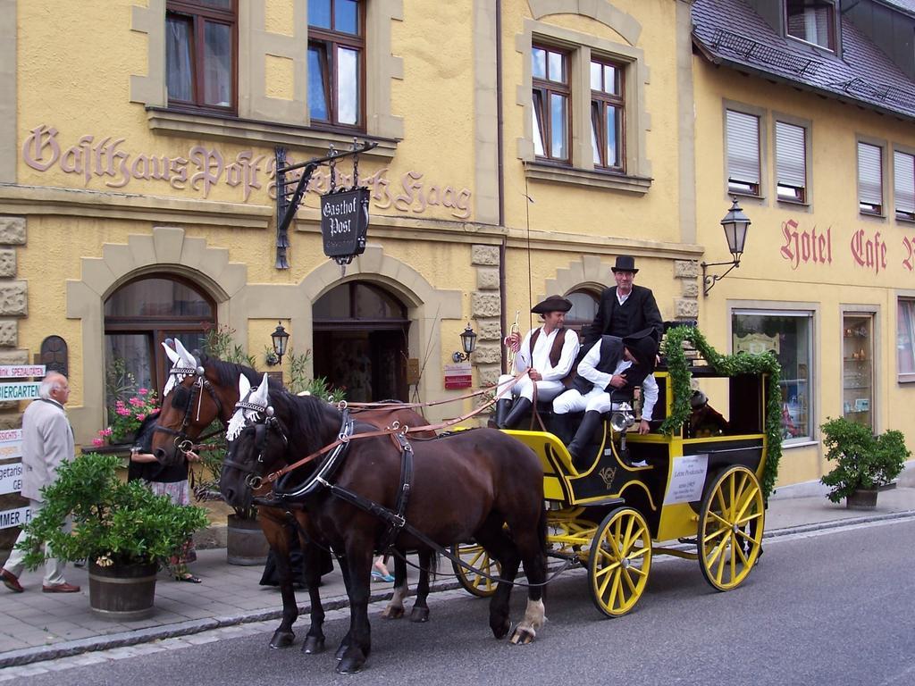 Hotel-Gasthof Die Post Brennerei Frankenhoehe Schillingsfuerst Exterior photo